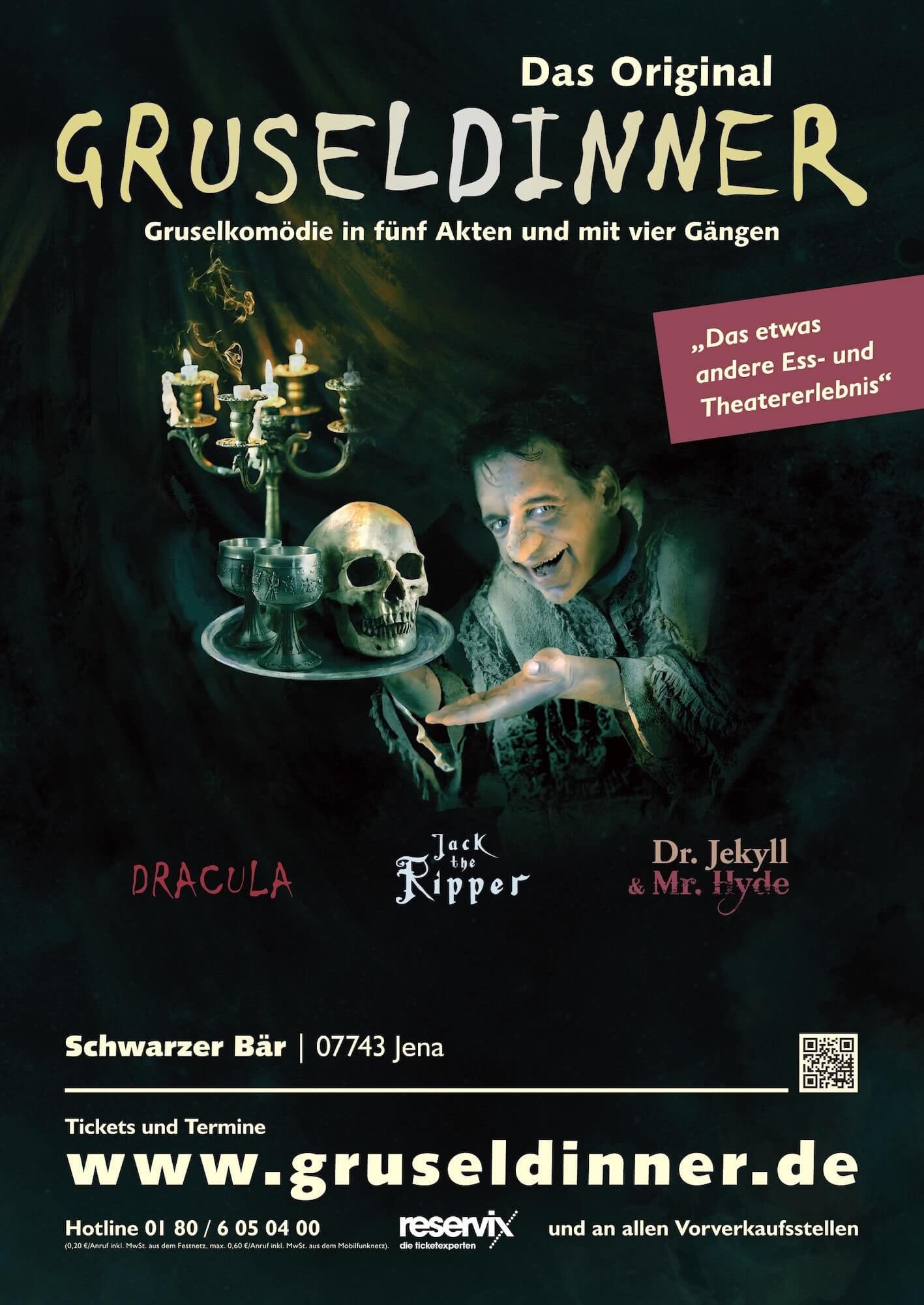 Plakat vom Gruseldinner im Schwarzen Bären